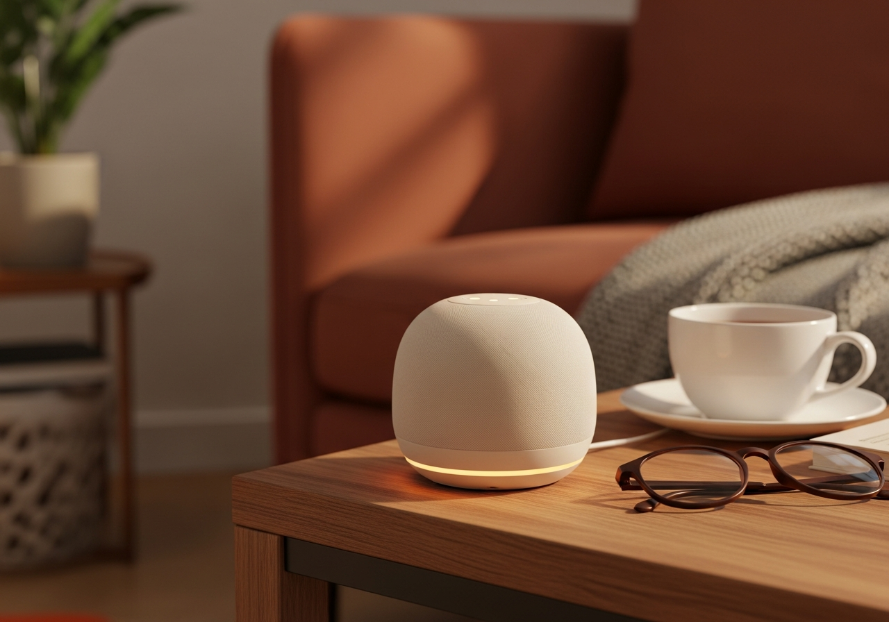 Het Saartje apparaat op een bijzettafeltje